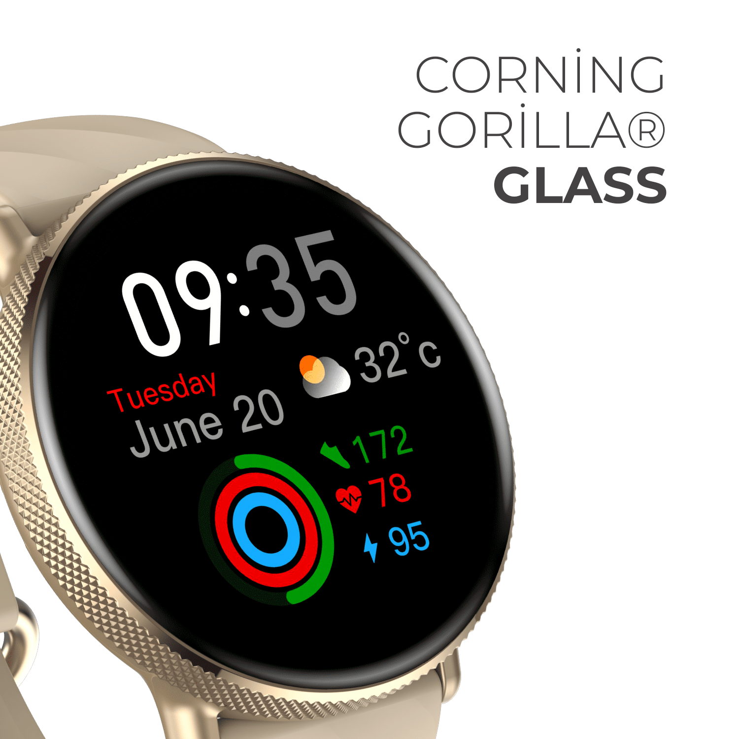 Gtr 3 Pro - Şampanya Altını Akıllı Saat, Corning® Gorilla® Glass, Uyumlu Ultra Hd Amoled Ekran